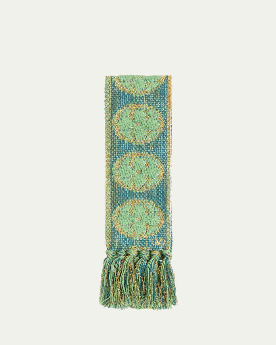 Metallic Antibes Cotton Fringe Scarf
